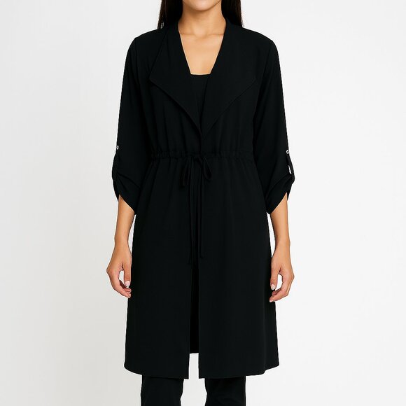 Streetwear Society Black Long Sleeve drawstring Waist Layering Tunic Size Med - Picture 1 of 9